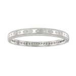 18K WHITE GOLD 2 1/2CT ROUND/MARQUISE DIAMOND LADIES BANGLE