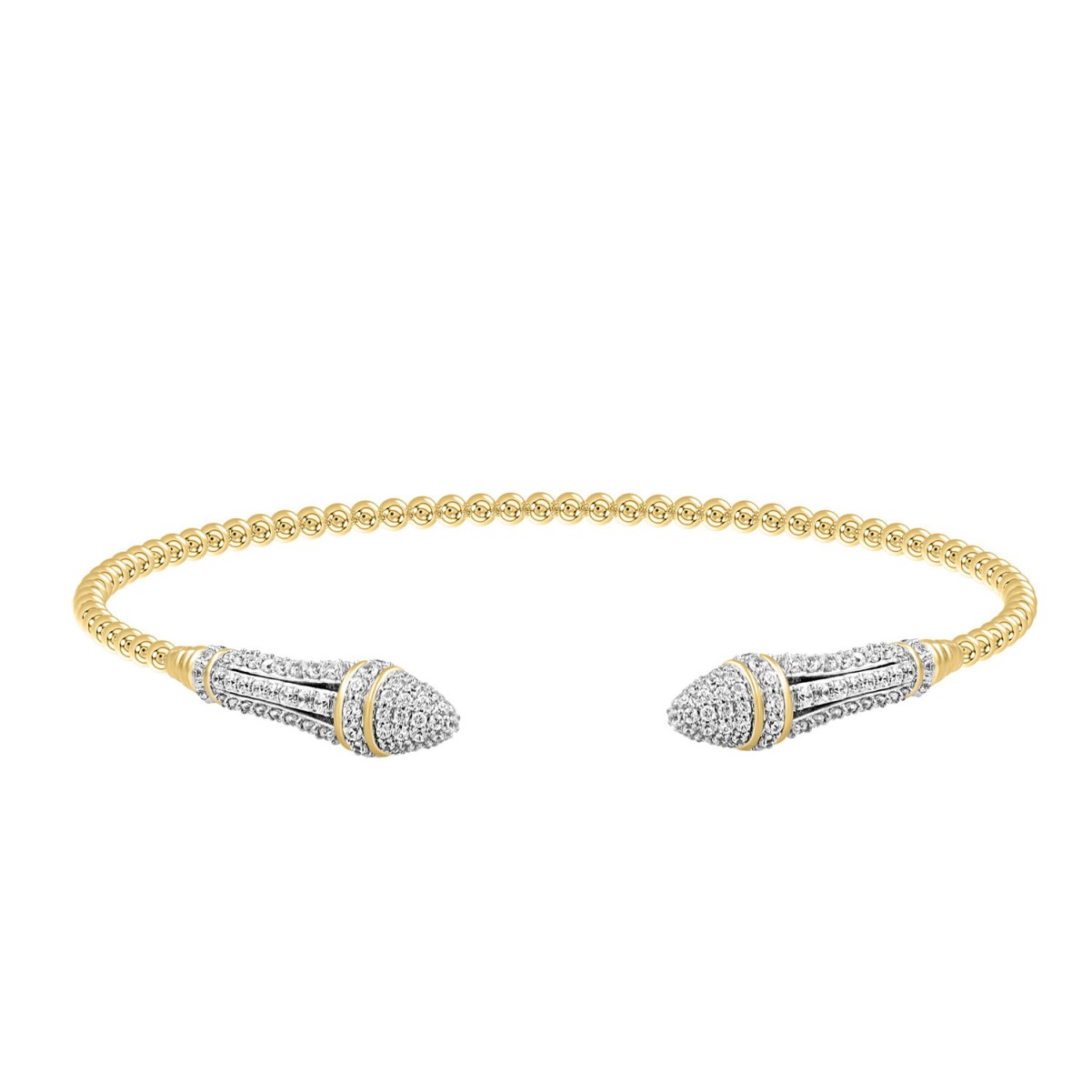 19177725_VA29174Y-1201x1201.jpg 18K YELLOW GOLD 1.00CT ROUND DIAMOND LADIES BANGLE - Image 1