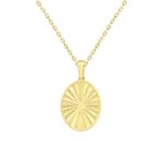10K YELLOW GOLD 1/10CT ROUND DIAMOND LADIES PENDANT WITH CHAIN - Image 2