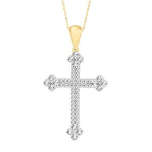 10K YELLOW GOLD 1/3CT ROUND DIAMOND LADIES PENDANT