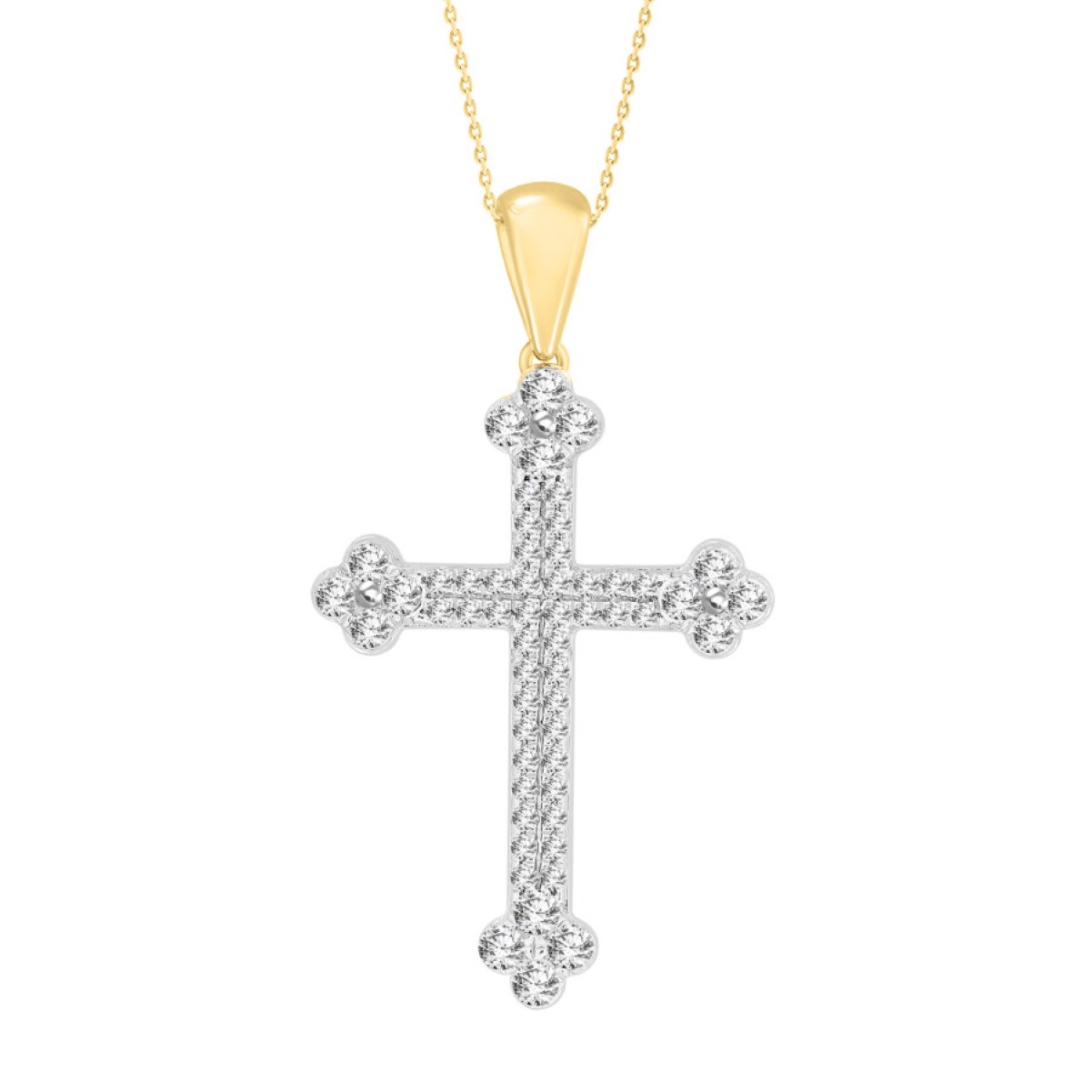 19177772_VA33926Y-10K-1201x1201.jpg 10K YELLOW GOLD 1/3CT ROUND DIAMOND LADIES PENDANT - Image 1