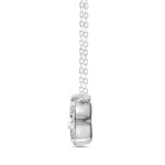 14K WHITE GOLD 1/2CT ROUND DIAMOND LADIES PENDANT WITH CHAIN - Image 2