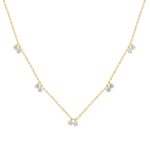 14K YELLOW GOLD 1/3CT ROUND DIAMOND LADIES NECKLACE