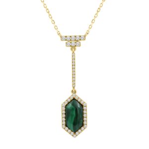 18K YELLOW GOLD 1/2CT ROUND DIAMOND LADIES PENDANT