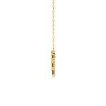 18K YELLOW GOLD 1/3CT ROUND/BAGUETTE DIAMOND LADIES NECKLACE (COLOR STONE BAGUETTE RUBY DIAMOND  1/5CT) - Image 2
