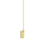 18K YELLOW GOLD 1/3CT ROUND/BAGUETTE DIAMOND LADIES PENDANT - Image 2