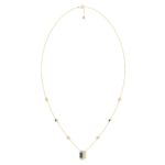 18K YELLOW GOLD 7/8CT ROUND/SAPPHIRE DIAMOND LADIES NECKLACE(COLOR STONE SAPPHIRE DIAMOND 1/2CT) - Image 2