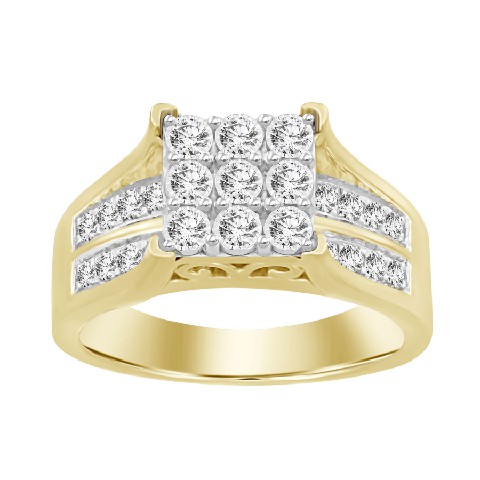 19187947_232514Y.jpg LADIES RING 0.50CT ROUND DIAMOND 10K YELLOW GOLD - Image 1