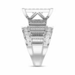 LADIES RING 4.00CT ROUND/PRINCESS/BAGUETTE DIAMOND 10K WHITE GOLD - Image 3