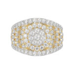 LADIES RING 2.00CT ROUND DIAMOND 10K YELLOW GOLD - Image 5