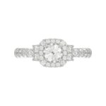14K WHITE GOLD 1 1/4CT ROUND DIAMOND LADIES RING( CENTER STONE ROUND DIAMOND 1/2CT) - Image 4