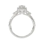 14K WHITE GOLD 1 1/4CT ROUND DIAMOND LADIES RING( CENTER STONE ROUND DIAMOND 1/2CT) - Image 6