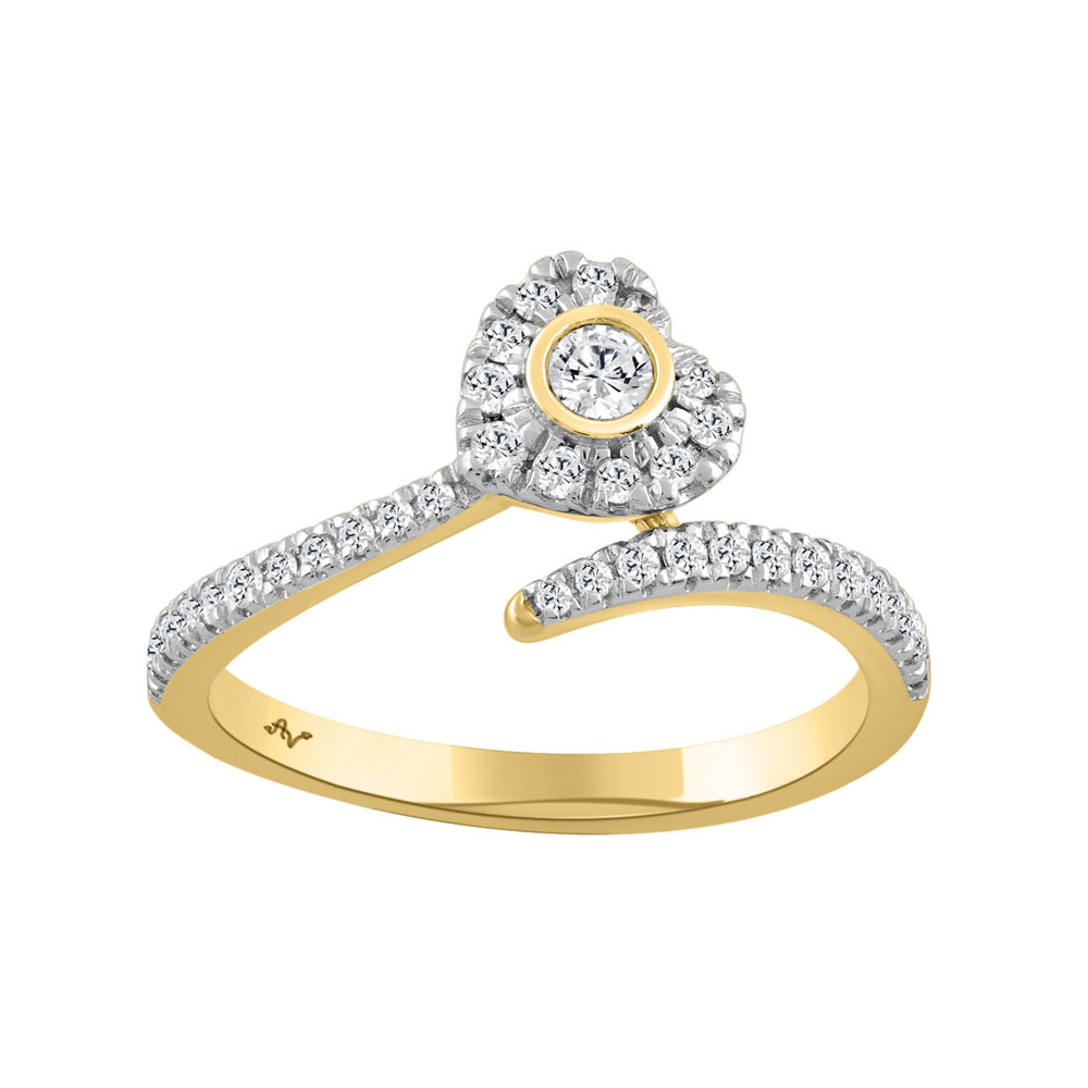 19195559_332527Y.jpg LADIES RING 0.33CT ROUND DIAMOND 14K YELLOW GOLD - Image 1
