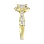 14K YELLOW GOLD 1CT ROUND/EMERALD DIAMOND LADIES SEMI MOUNT RING(CENTER STONE MOUNT EMERALD DIAMOND 1CT) - Image 5