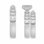 LADIES TRIO RING 1.30CT ROUND DIAMOND 10K WHITE GOLD - Image 3