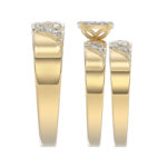 LADIES TRIOS SET 0.33CT ROUND DIAMOND 10K YELLOW GOLD - Image 3