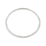 14K WHITE GOLD 1/2CT ROUND DIAMOND LADIES BANGLE - Image 2