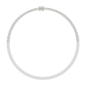 14K WHITE GOLD 7 1/2CT ROUND DIAMOND LADIES NECKLACE