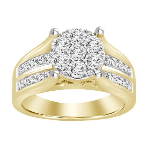 19204926_232523Y-32402.jpg LADIES RING 0.50CT ROUND DIAMOND 10K YELLOW GOLD - Image 1