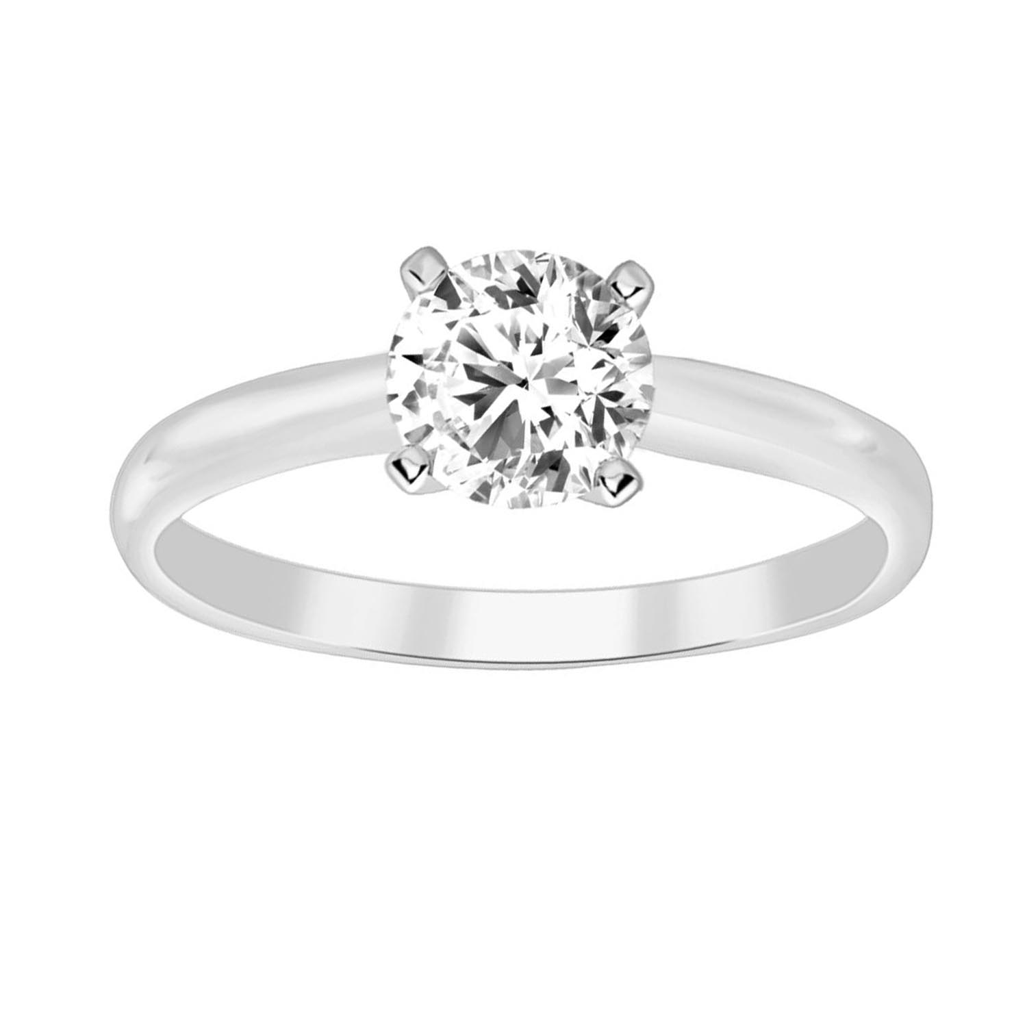 19204978_57364W-32869.jpg LADIES SOLITAIRE RING 0.25CT ROUND DIAMOND 14K WHITE GOLD - Image 1