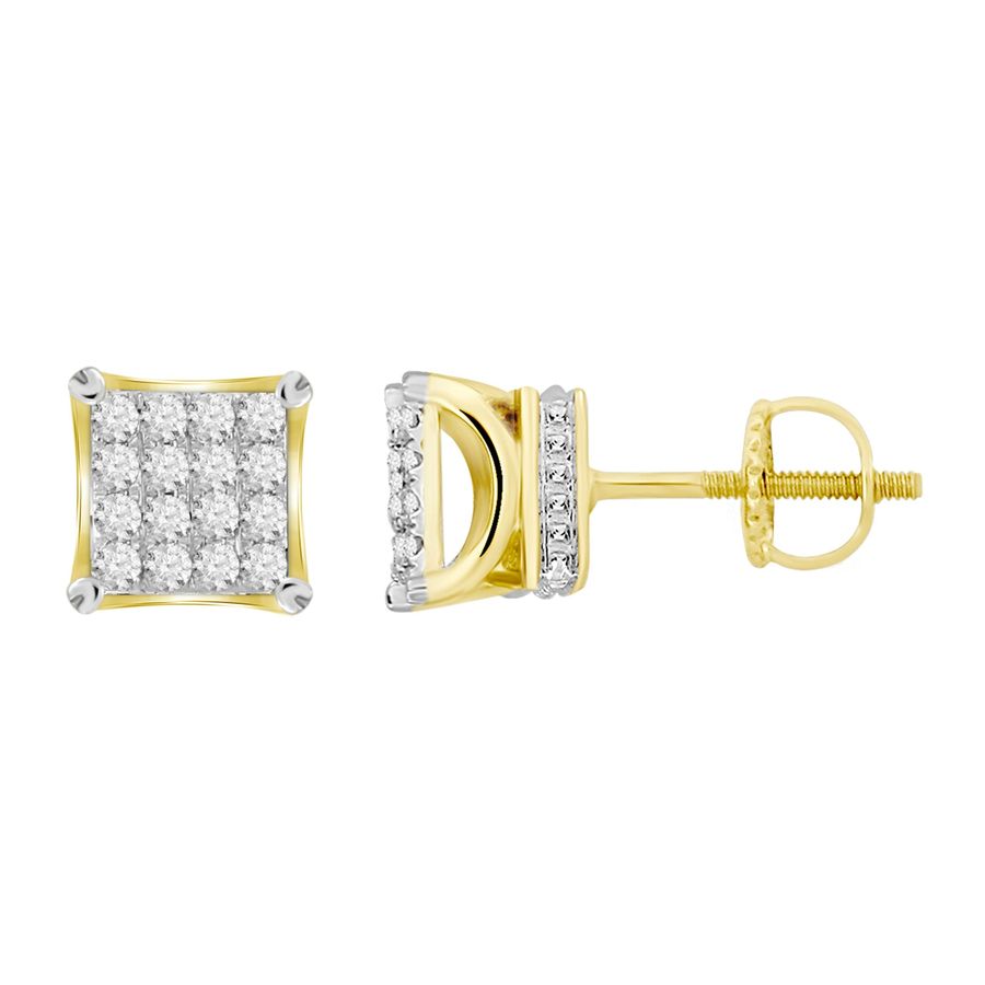 19205083_202092Y-34509.jpg LADIES STUD EARRINGS 1.00CT ROUND DIAMOND 10K YELLOW GOLD - Image 1