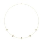 18K YELLOW GOLD 3/8CT ROUND DIAMOND LADIES NECKLACE