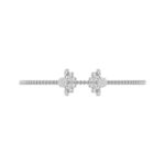 18K WHITE GOLD 1/2CT ROUND DIAMOND LADIES BANGLE - Image 3