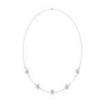 18K WHITE GOLD 3/8CT ROUND DIAMOND LADIES NECKLACE - Image 2