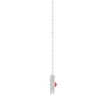 18K WHITE GOLD 7/8CT ROUND/MARQUISE DIAMOND LADIES NECKLACE(COLOR STONE MARQUISE RUBY DIAMOND 3/4CT) - Image 3