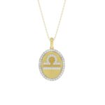 10K YELLOW GOLD 1/3CT ROUND DIAMOND LADIES PENDANT WITH CHAIN