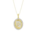 10K YELLOW GOLD 1/3CT ROUND DIAMOND LADIES PENDANT WITH CHAIN