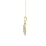 10K YELLOW GOLD 1/3CT ROUND DIAMOND LADIES PENDANT WITH CHAIN - Image 3