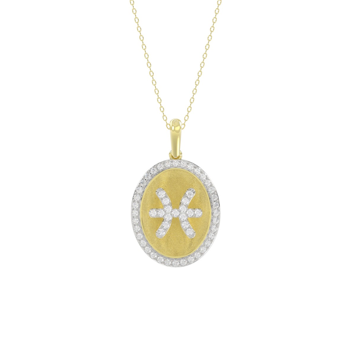 19223294_VA34839Y-1201x1201.jpg 10K YELLOW GOLD 1/3CT ROUND DIAMOND LADIES PENDANT WITH CHAIN - Image 1