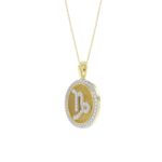 10K YELLOW GOLD 1/3CT ROUND DIAMOND LADIES PENDANT WITH CHAIN - Image 2