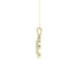 10K YELLOW GOLD 1/3CT ROUND DIAMOND LADIES PENDANT WITH CHAIN - Image 3