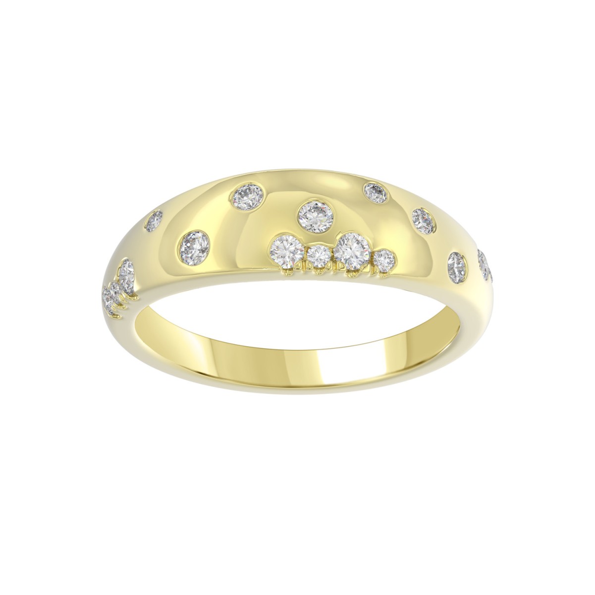 19223297_VA35030Y-1201x1201.jpg 10K YELLOW GOLD 1/3CT ROUND DIAMOND LADIES RING - Image 1
