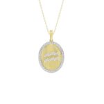 10K YELLOW GOLD 1/4CT ROUND DIAMOND LADIES PENDANT WITH CHAIN