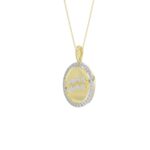 10K YELLOW GOLD 1/4CT ROUND DIAMOND LADIES PENDANT WITH CHAIN - Image 3