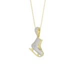 10K YELLOW GOLD 1/5CT ROUND DIAMOND LADIES PENDANT WITH CHAIN - Image 2