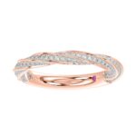 14K ROSE GOLD 7/8CT ROUND DIAMOND LADIES BAND