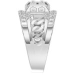 14K WHITE GOLD 1 1/2CT ROUND DIAMOND MENS RING - Image 3