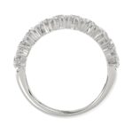 14K WHITE GOLD 1 1/2CT ROUND/PEAR DIAMOND LADIES BAND - Image 2