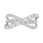 14K WHITE GOLD 1 1/3CT ROUND DIAMOND LADIES BAND - Image 5