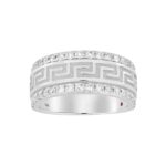 14K WHITE GOLD 1CT ROUND DIAMOND MEN'S BAND