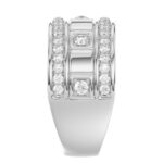 14K WHITE GOLD 1CT ROUND DIAMOND MEN'S BAND - Image 3