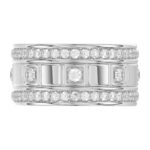 14K WHITE GOLD 1CT ROUND DIAMOND MEN'S BAND - Image 4