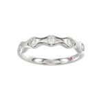 14K WHITE GOLD 3/8CT ROUND DIAMOND LADIES BAND