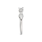 14K WHITE GOLD 3/8CT ROUND DIAMOND LADIES BAND - Image 4