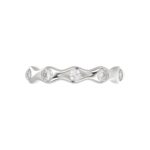 14K WHITE GOLD 3/8CT ROUND DIAMOND LADIES BAND - Image 5