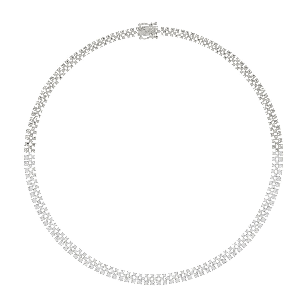 19223485_VA291597W-1201x1201.jpg 14K WHITE GOLD 7 1/2CT ROUND DIAMOND LADIES NECKLACE - Image 1